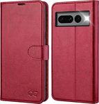 OCASE Skórzane etui na telefon komórkowy Google Pixel 7 Pro czerwony