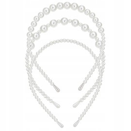 OPASKA DO WŁOSÓW Z PERŁAMI PERŁY PERŁOWA ŚLUBNA zestaw 3 szt