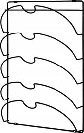 Ociekacz (suszarka) 5 PRZEGRÓDEK PATELNIE POKRYWKI 27,5 cm x 43 cm