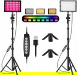 LAMPA WIDEO EMART LED USB Z REGULOWANYM STATYWEM, 5600 K
