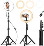 Statyw z Lampą Pierścieniową śr. 25 cm ATUMTEK ATRL139 Regulowany do 140 cm