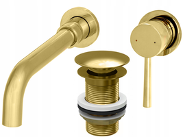 BATERIA PODTYNKOWA ZŁOTA BOX ŁAZIENKOWA KIVO KOREK KLIK KLAK Z PRZELEWEM