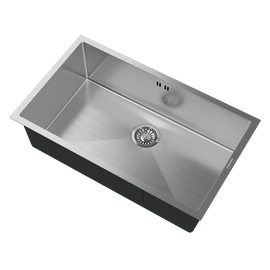 ZLEW STALOWY PODBLATOWY DUŻA KOMORA JEDNOKOMOROWY CHROM BARI74