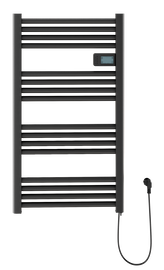 GRZEJNIK ELEKTRYCZNY DO ŁAZIENKI CZARNY 500W KALORYFER PROGRAMATOR 3TRYBY