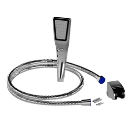 ZESTAW PRYSZNICOWY DO ŁAZIENKI NATRYSKOWY CHROM SŁUCHAWKA WĄŻ UCHWYT HAO