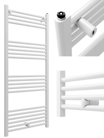 GRZEJNIK ŁAZIENKOWY 60/140 cm BIAŁY KALORYFER DRABINKOWY NOWOCZESNY PUERTO