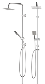 ZESTAW PRYSZNICOWY DESZCZOWNICA SŁUCHAWKA NATRYSK DO ŁAZIENKI CHROM TOBA