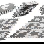 Mata edukacyjna piankowa puzzle czarny 85 x 85 x 1 cm 9 elementów