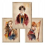 Zestaw 3 plakatów Harry Potter A3