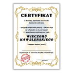 Certyfikat - prezent na Wieczór Kawalerski v2