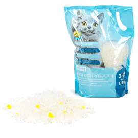 Żwirek dla kota silikonowy o zapachu cytrynowym 1.5 kg 3.8l