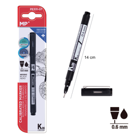 Marker precyzyjny, techniczny 0,6 mm MP PE331-07 czarny