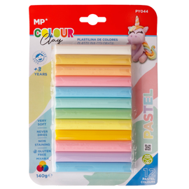 Plastelina PASTEL 12 szt. MP PY044 65mm