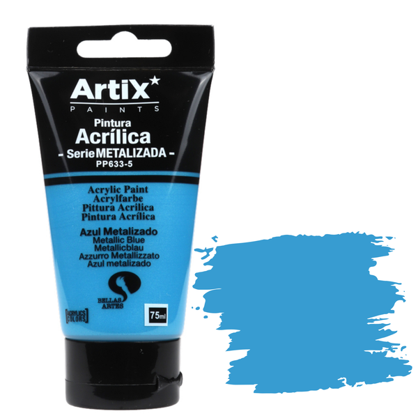 Farba akrylowa METALIC BLUE Artix PP633-5, 75ml