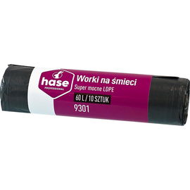 Worki na śmieci 60l HASE LDPE 10 szt. czarne