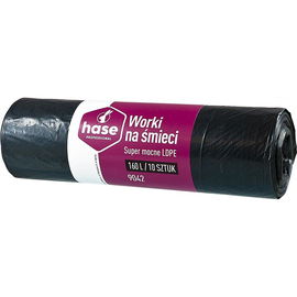 Worki na śmieci 160l HASE LDPE 10 szt. czarne