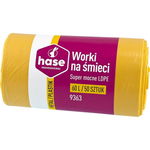 Worki do segregacji 60l plastik/metal HASE SUPER MOCNE 50 szt. żółte