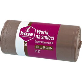 Worki do segregacji 120l BIO HASE SUPER MOCNE 25 szt. brązowe