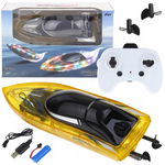 Motorówka Łódź Łódka Wyścigowa Zdalnie Sterowana RC Światła LED + Pilot