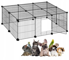 Kojec Zagroda Metalowa Drzwi dla Małych Zwierząt Klatka Składany Wybieg