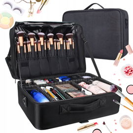 Duża Kosmetyczka Organizer Kuferek Pojemna Torba na Kosmetyki z Przegrodami