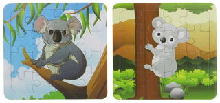 Układanka Puzzle Obrazek 2w1 Misie Koala Kolorowanka 16 Elementów