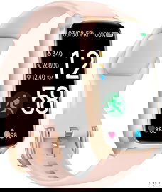 Zegarek  smartwatch Smartband sportowy fitnes różowy