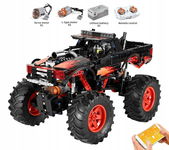 MONSTER TRUCK ZDALNIE STEROWANY KLOCKI TECHNIC MOULD KING 18008 DUŻY MODEL