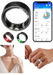 Smart Ring Inteligentny Pierścionek Tytanowy CGM Cukier HR Tętno Rozmiar 12