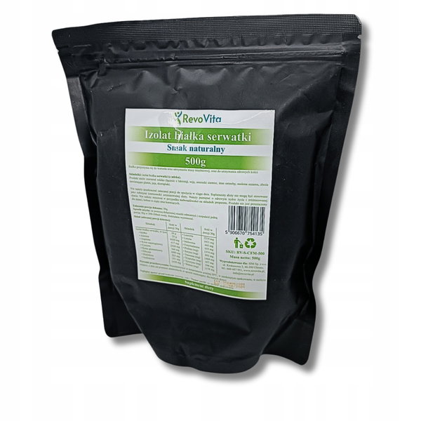 Izolat Białka Serwatkowego 90% WPI Naturalny Whey Protein Isolate 500g