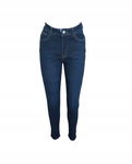 Klasyczne Jeans Damskie Granatowe Rurki Push UP XS 34