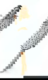 Szara bawełniana koszula nocna Kitty w kotki 38 Wzór w koty