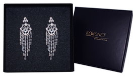 Kolczyki ślubne srebrne diamenciki SWAROVSKI klasa