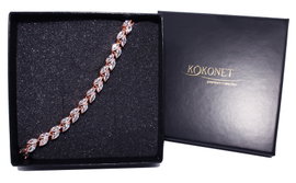 Bransoletka ROSE GOLD złoto Piękna ślubna LISTKI