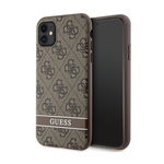Guess 4G Printed Stripe - Etui iPhone 11 / iPhone XR (brązowy)