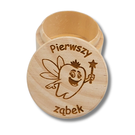 Pudełeczko drewniane na Pierwszy ząbek, mleczaki pamiątka grawer