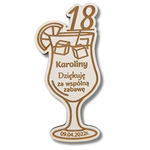 Podziękowanie dla gości Magnes kształt drink urodziny 18 20 30 40 60 Białe
