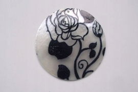 ZAWIESZKA MASA PERŁOWA BIAŁE RÓŻE 5CM 1SZT