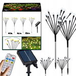 4W1 LAMPKI SOLARNA WBIJANA FIREFLY KULKI 10 LED OGRODOWA Z Czujnikiem