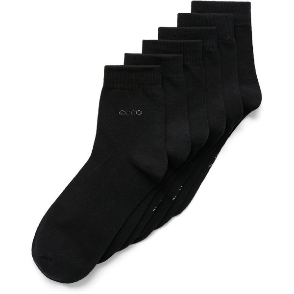 skarpety Ecco Classic Ankle-Cut 3-Pack, czarny, EU 43-46