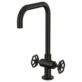 bateria kuchenna IKEA GAMLESJON z podwójnym sterowaniem, szczotkowany metal