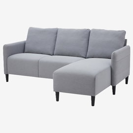 sofa ANGERSBY 3-osobowa z szezlongiem/Knisa jasnoszara