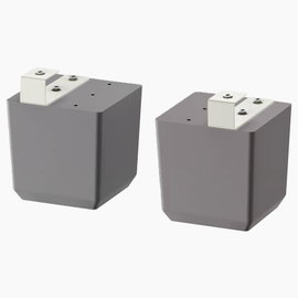 Nogi i cokoły IKEA METOD / Cokół ozdobny BODBYN BODBYN noga 2 szt., szary, 8 cm