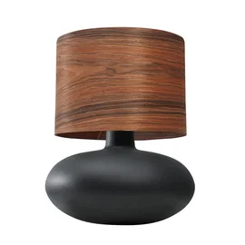 Lampa stołowa SAWA WOOD fornir, orzech