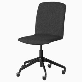 krzesło obrotowe z kółkami IKEA ERFJALLET, Gunnared ciemnoszary/czarny