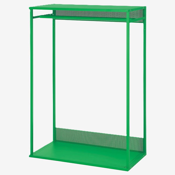 Szafka na ubrania IKEA PLATSA, otwarta / stal / zielony, 80x40x120 cm