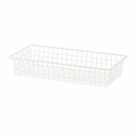 Akcesoria meblowe IKEA PLATSA / HJALPA, kosz druciany, biały, 80x40 cm