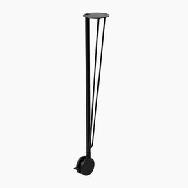 Akcesoria meblowe do biurek i stołów, IKEA KRILLE noga z kółkiem, czarny, 70 cm