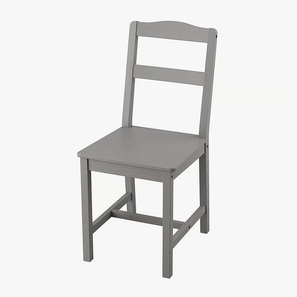 krzesło HAUGA / O. Wihlborg, szary, lite drewno, 87 cm