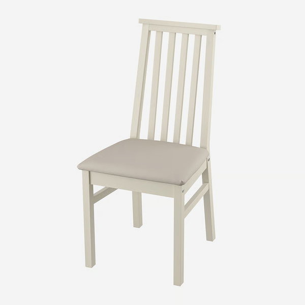 krzesło IKEA ALHULT, beżowy / Kabusa jasnobeżowy, lite drewno, 94 cm